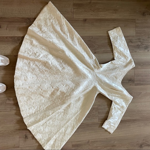 XS New Look, 1948 Cotton Brocade Dress, mint but needs zip - Picture 9 of 13